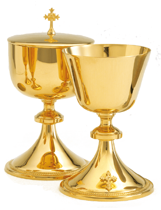 Large 24K Gold Ciborium, 300 Hosts