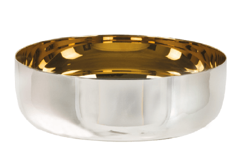6-1/8 in Silver-Plated Gold-Lined Open Ciborium