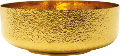 6-1/8 in 24K Gold-Plated Talon Textured Open Ciborium
