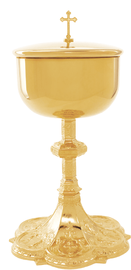 Large 24K Gold-Plated High-Polish Ciborium