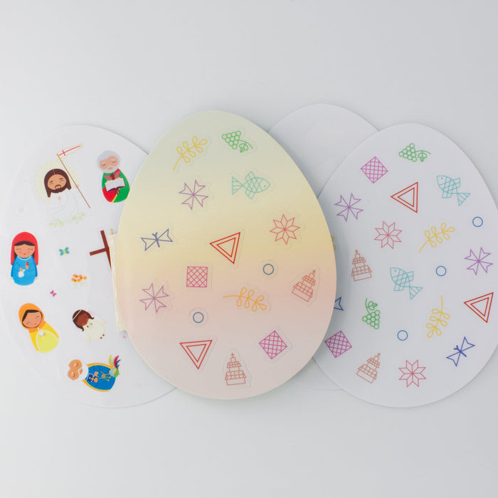 Easter Egg & Scene Reusable Sticker Set