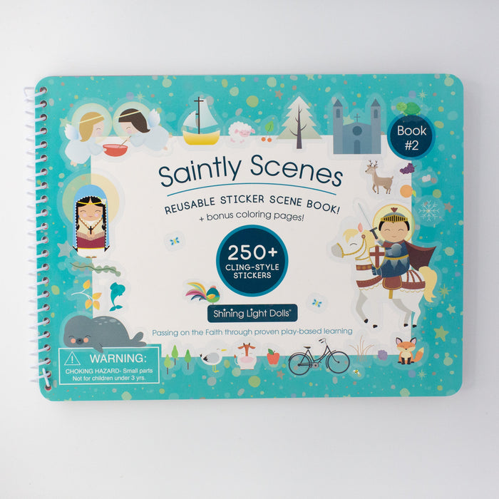 Saintly Scenes Book #2 - Reusable Sticker Scene and Coloring Book