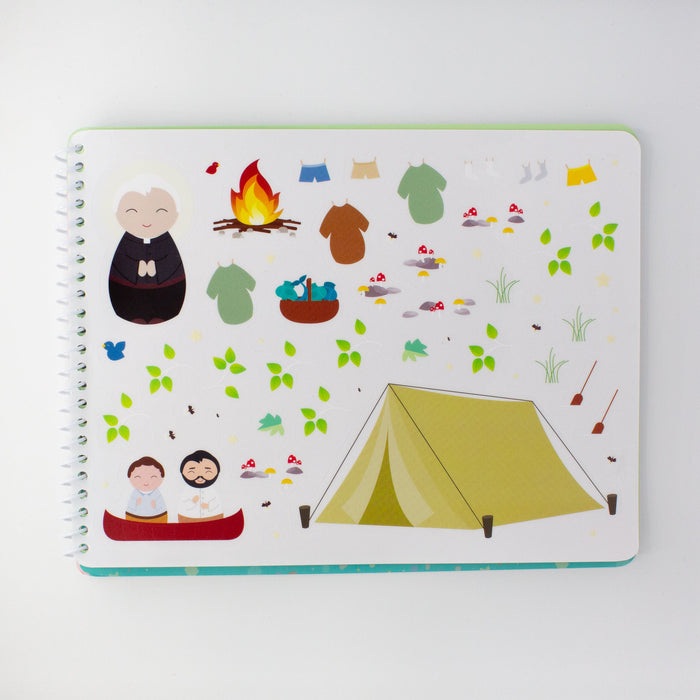 Saintly Scenes Book #3 - Reusable Sticker Scene and Coloring Book