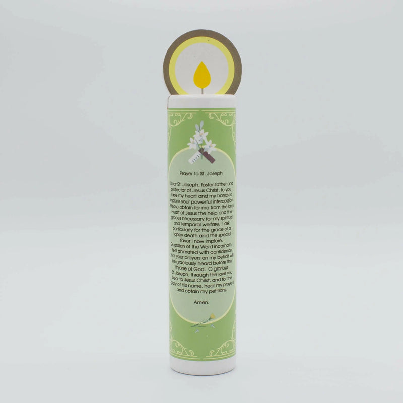 St. Joseph Wooden Prayer Candle