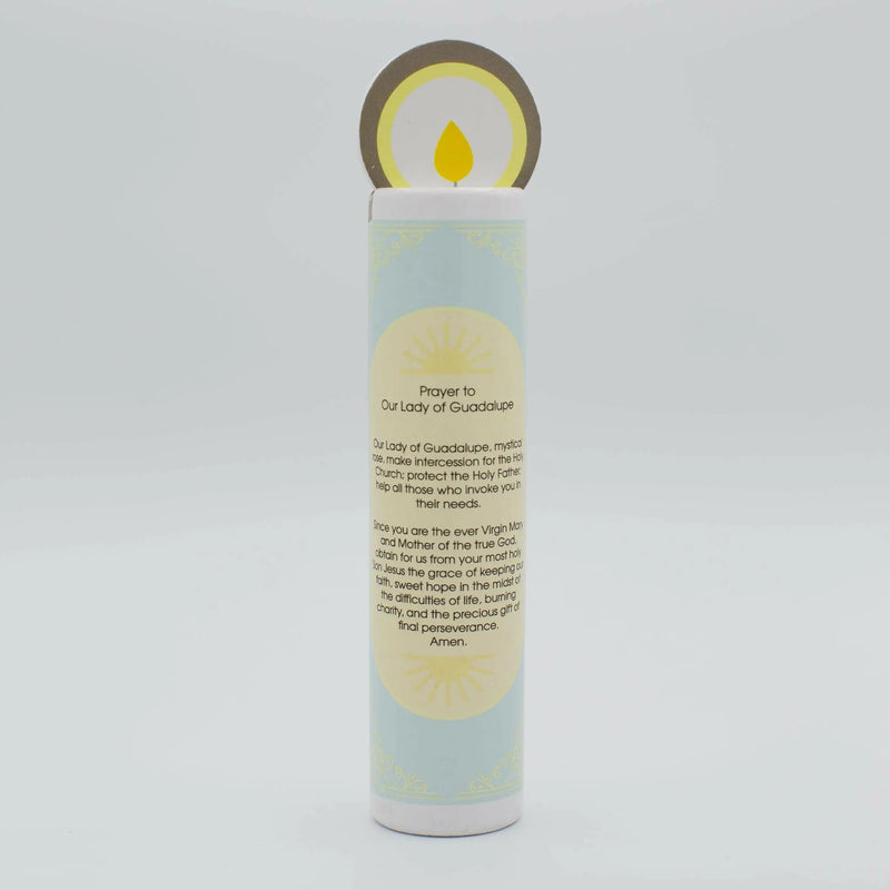 Our Lady of Guadalupe Wooden Prayer Candle