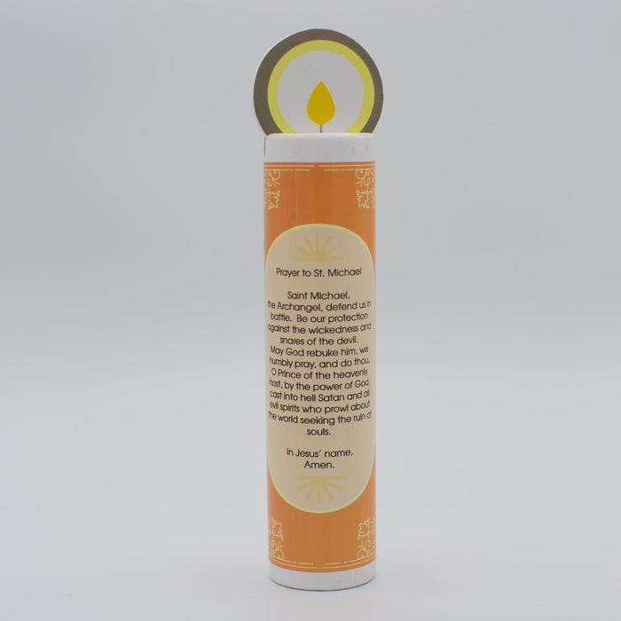 St. Michael Wooden Prayer Candle