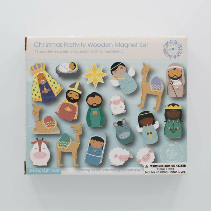 Christmas Nativity Wooden Magnet Set