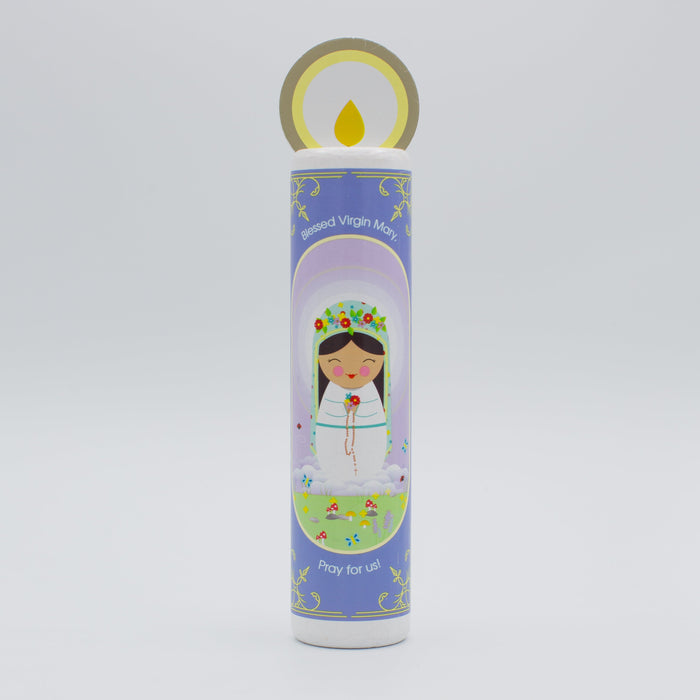 Blessed Virgin Mary (The Memorare) Wooden Prayer Candle