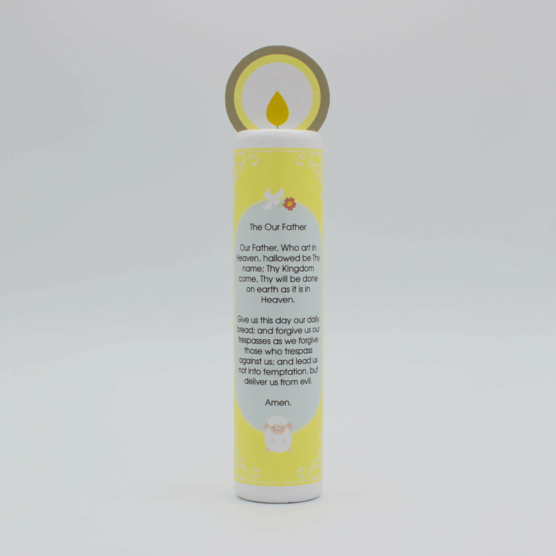 Jesus Christ, the Good Shepherd (The Our Father) Wooden Prayer Candle