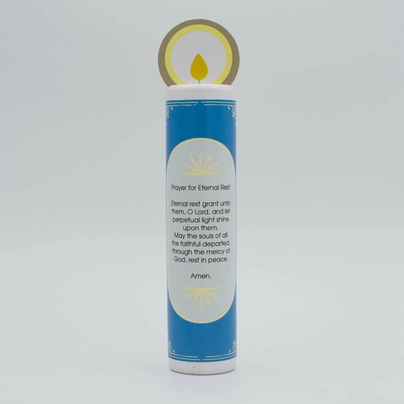 Jesus Christ, the Risen Lord (Eternal Rest prayer for the deceased) Wooden Prayer Candle
