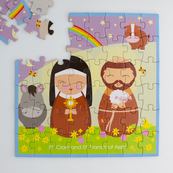 St. Clare and St. Francis of Assisi Mini Puzzle