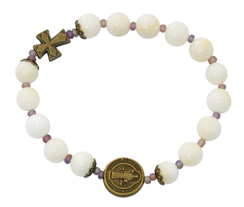 Cream River Pearl St. Benedict Stretch Bracelet