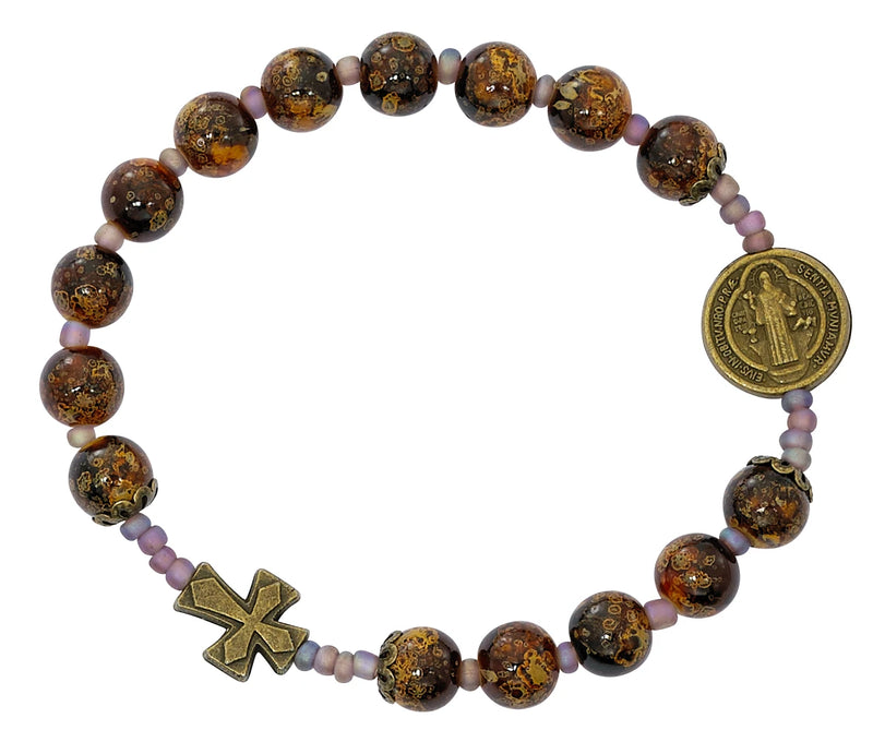 Painted St. Benedict Stretch Bracelet