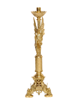Traditional European Baroque Style Angel Candlestick (Gold)