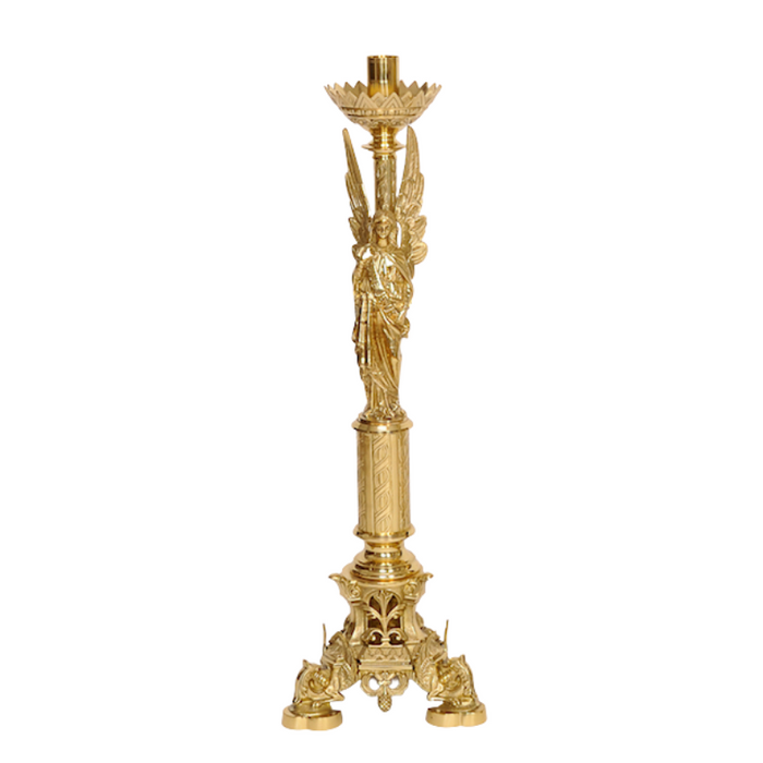 Traditional European Baroque Style Angel Candlestick (Gold)