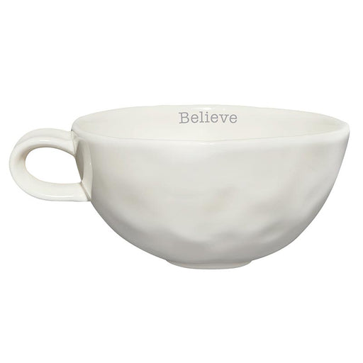 Believe, Give Me Jesus Hand-Thrown Mug Set