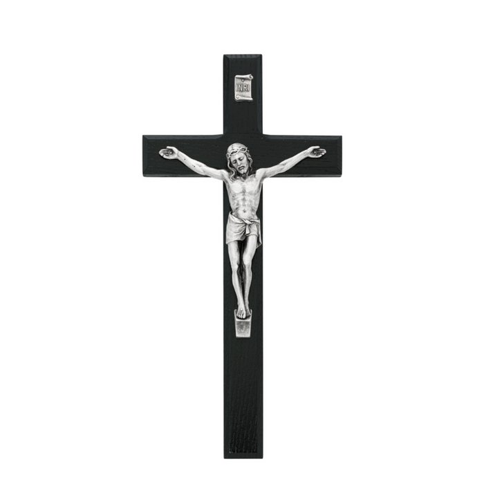 Black Crucifix with Silver Corpus