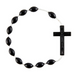 Black Vintage Hand Rosary - 12 Pieces Per Package