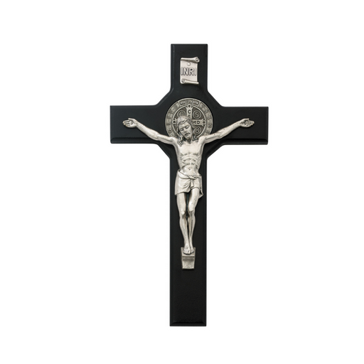 Black and Silver St. Benedict Crucifix father's day gift father's day keepsake father's day symbols