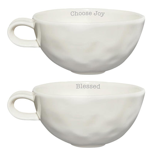 Blessed, Choose Joy Hand Thrown Mug Set
