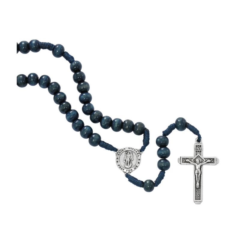 Blue Cord St. Michael Rosary — Agapao Store