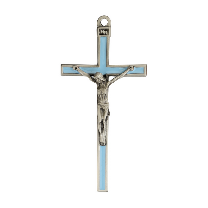 Blue Crib Crucifix