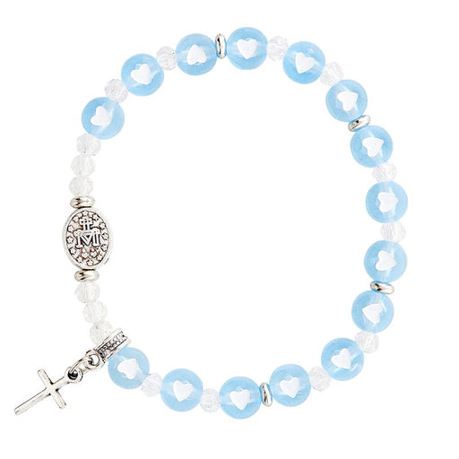 Blue Love Bracelet With Miraculous Medal
