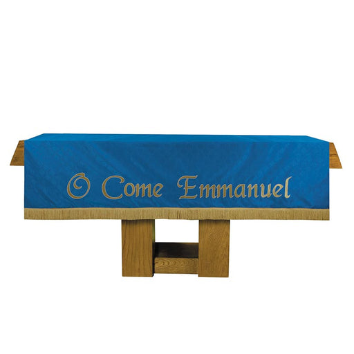 Blue Maltese Cross Altar Frontal - O Come Emmanuel