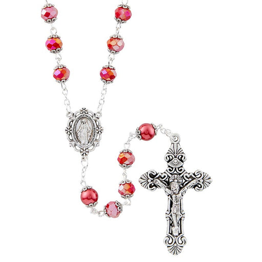 Blush Orvieto Collection Rosary With Miraculous Medal