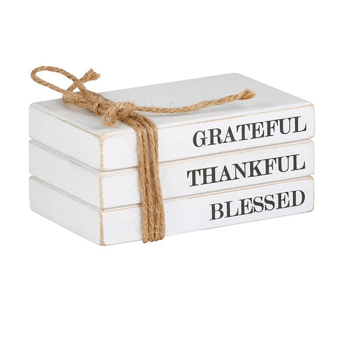 Book Block - Grateful Thankful Blessed - 2 Pieces Per Package