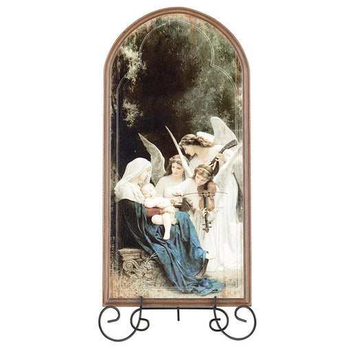Bouguereau: Song Of Angels Arched Wood Plaque