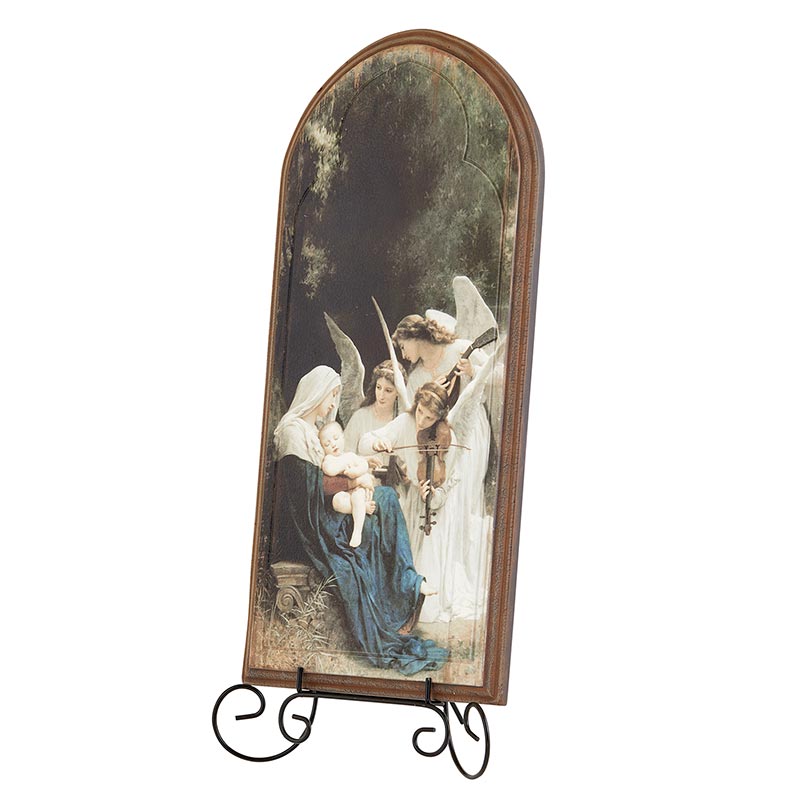 Bouguereau: Song Of Angels Arched Wood Plaque