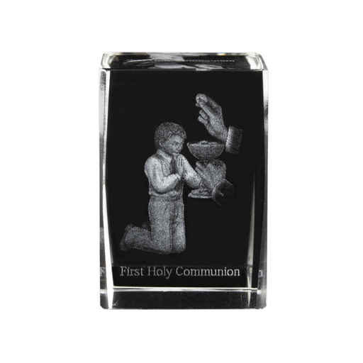 Boy First Holy Communion Etched Glass - BEST SELLER
