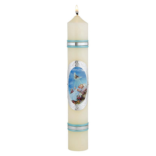 Boy with Dove Baptism Candle