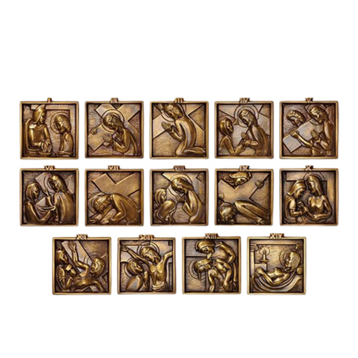 Brass Stations of The Cross - Set of 14