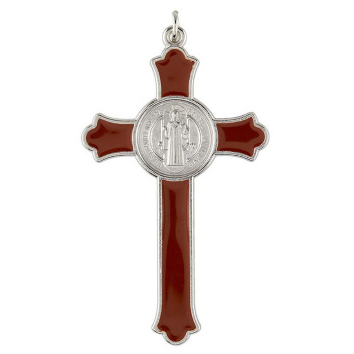 Brown Saint Benedict Crucifix - 12 Pieces Per Package
