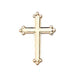 Budded Cross Gold Lapel Pin