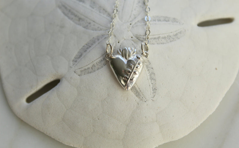 Chaste Heart Of St. Joseph Necklace In Sterling Silver
