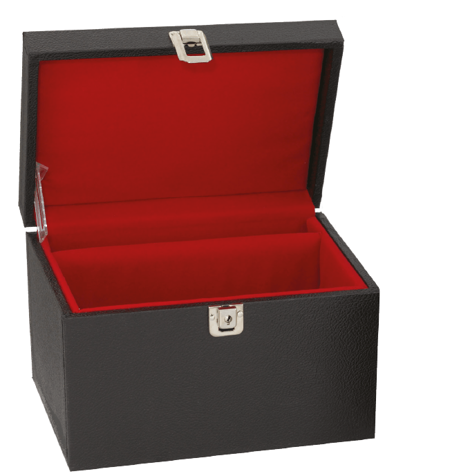 Black Chalice Travel Case with Red Velvet Interior