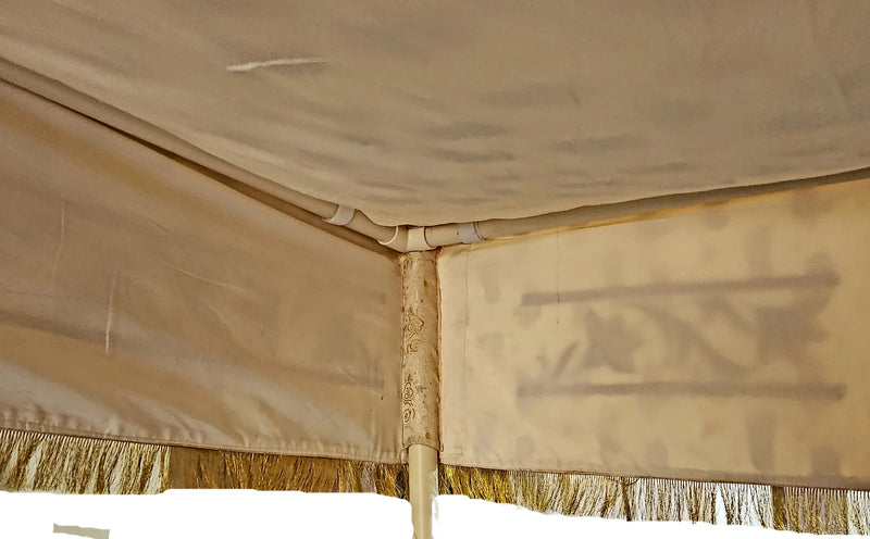 Can1 PX - Custom Embroidered MDS Canopy with PVC Frame and Metallic Fringe