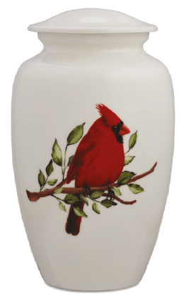 Cardinal Memorial Urn, 10 x 6 Inches
