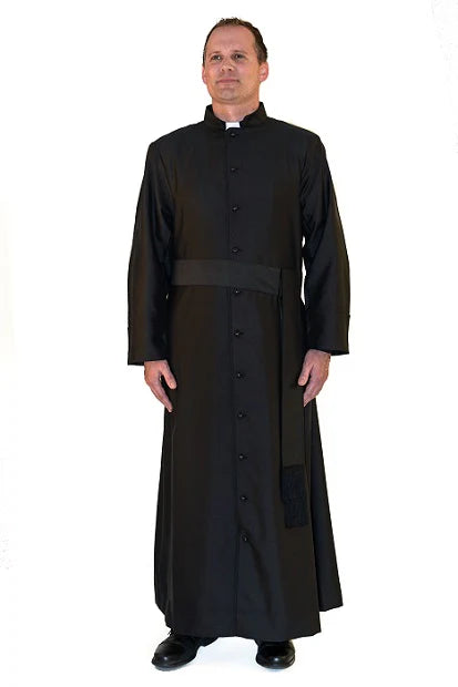 MDS C1600 Roman Cassock with Optional Cincture – Traditional Clergy Robe with Exceptional Fit & Quality