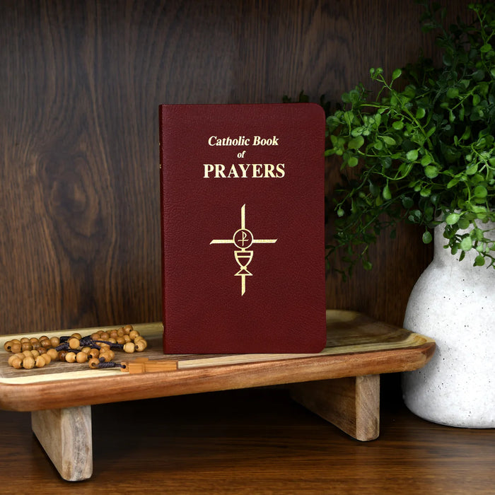 Catholic Book Of Prayers - Burgundy Leather