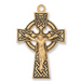 Celtic Crucifix Gold Over Sterling Silver w/ 24" Gold Plated Chain
