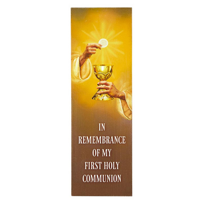 Chalice & Host First Communion Plaque - 6 Pieces Per Package
