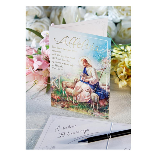 Christ The Shepherd - Easter Greeting Card - 12 Pieces Per Package