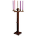 49.5" H Church Advent Candleholder - Walnut Stain