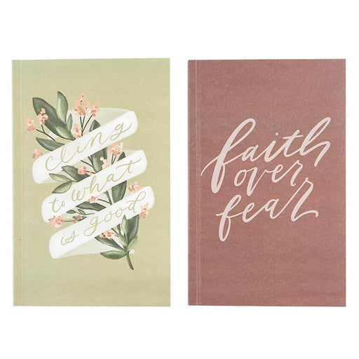 Cling to What is Good and Faith Over Fear Note Book Set - 4 Sets Per Package