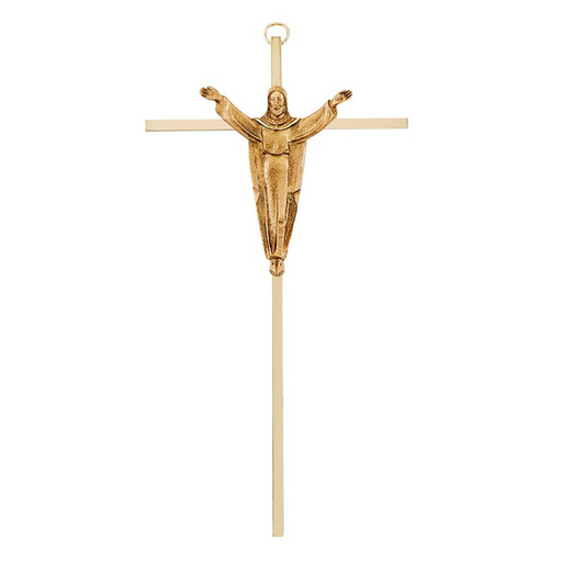 10" Gold-Plated Risen Christ Crucifix