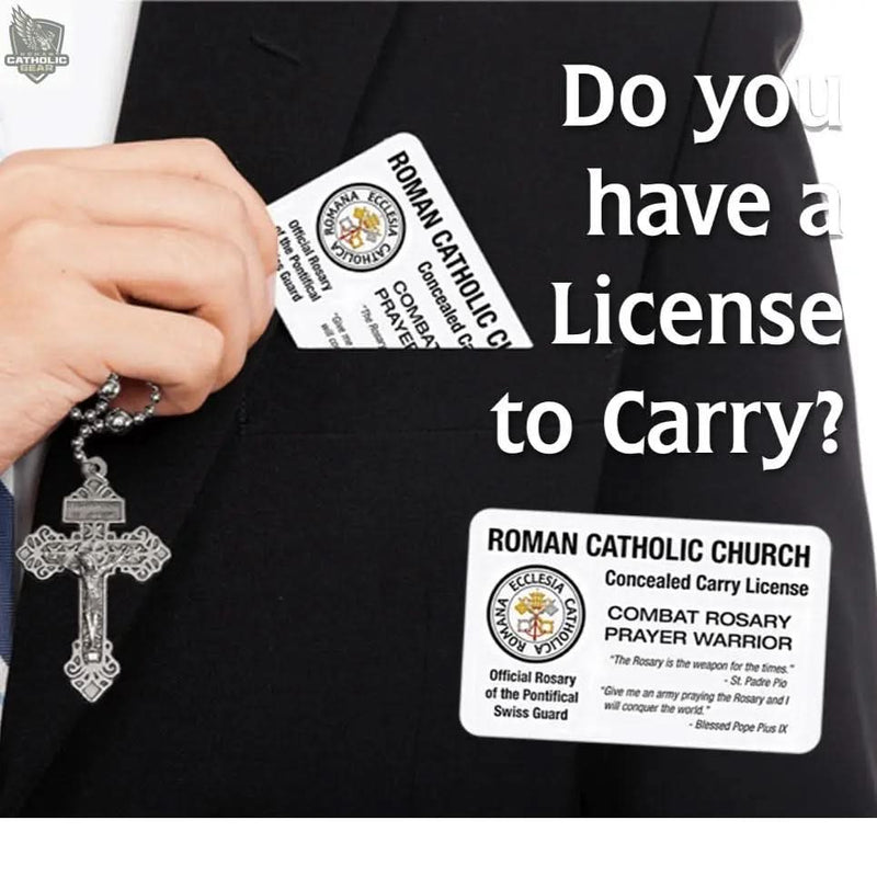 Concealed Carry Rosary Card